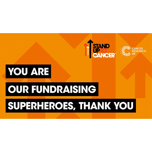 Digital banner - you are our fundraising superheroes, thank you.
