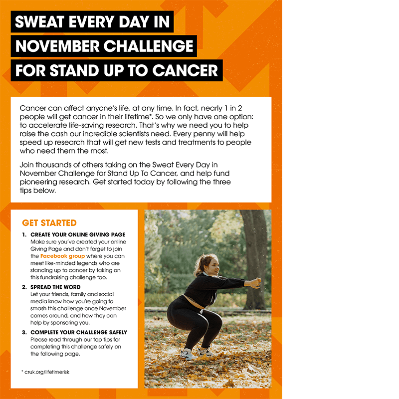 Sweat Challenge Fundraising Pack thumbnail - introduction to the challenge.