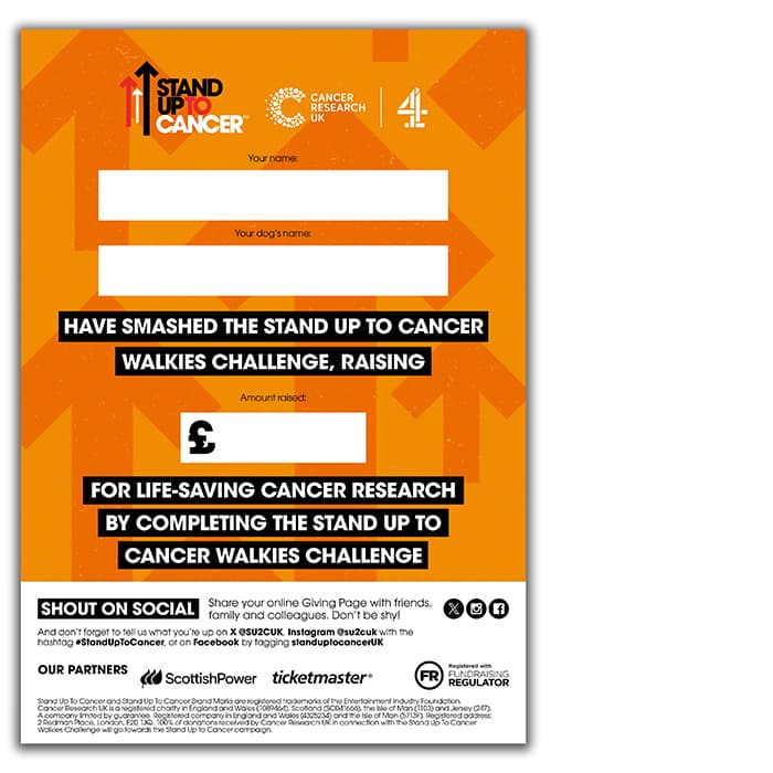 SU2C April Walkies Challenge fundraising pack thumbnail page 6.