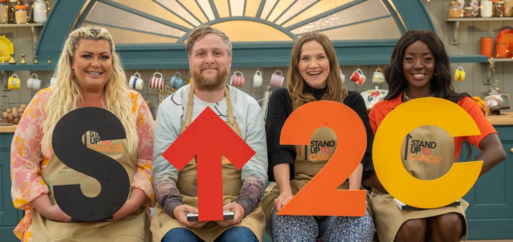 The celebrity contestants for episode 2 of The Great Stand Up To Cancer Bake Off 2023.