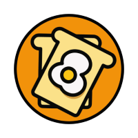 Eggs on toast icon
