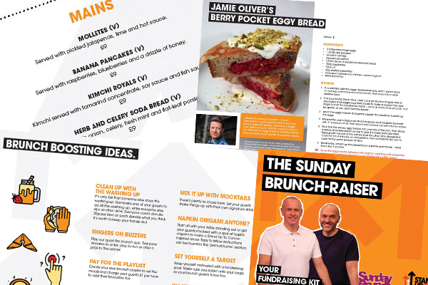 Stand Up To Cancer Sunday Brunch Recipe Pack Image