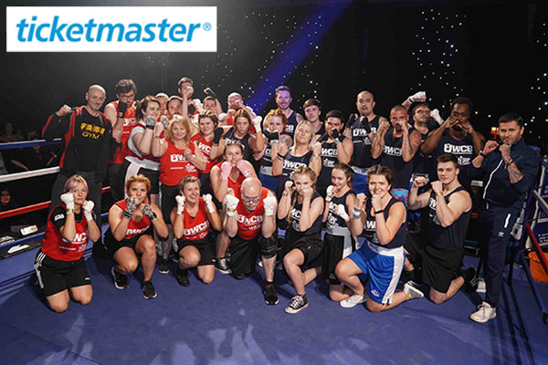 Ticketmaster employees taking on a staff boxing challenge to raise money for stand up to cancer