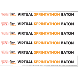 Virtual Sprintathon printable baton