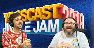 A screenshot from Yogscast 2018 jinglejam with Simon and Lewis