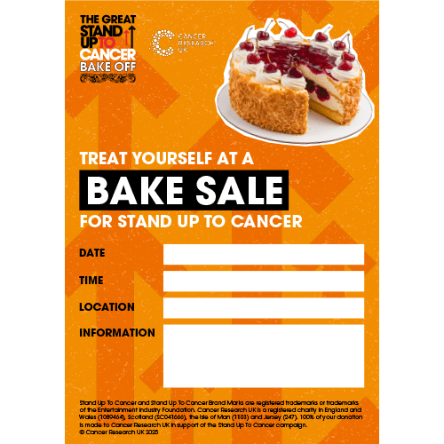 SU2C bake sale poster.